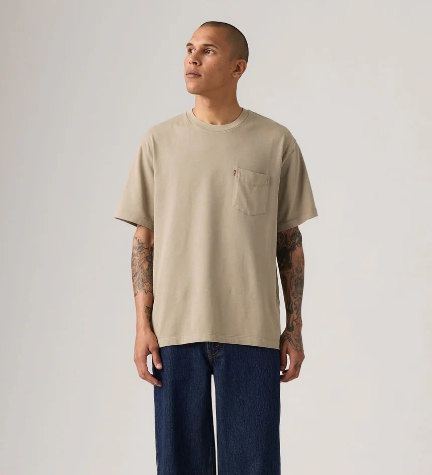 Levi's - Áo thun thời trang nam Men's Heavyweight Pocket T-Shirt - Neutral