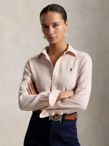 Ralph Lauren - Áo Sơ Mi Nữ Classic Fit Striped Linen Shirt