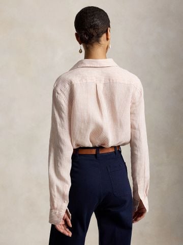 Ralph Lauren - Áo Sơ Mi Nữ Classic Fit Striped Linen Shirt