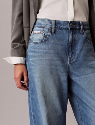Calvin Klein - Quần Jean Dài Nữ Wide Leg Eco Cool Soft - 3