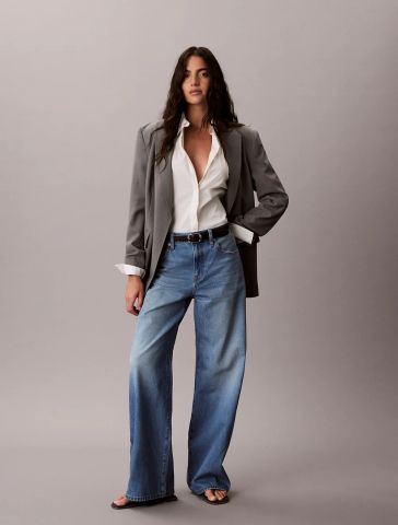 Calvin Klein - Quần Jean Dài Nữ Wide Leg Eco Cool Soft