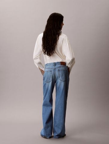 Calvin Klein - Quần Jean Dài Nữ Wide Leg Eco Cool Soft - 2
