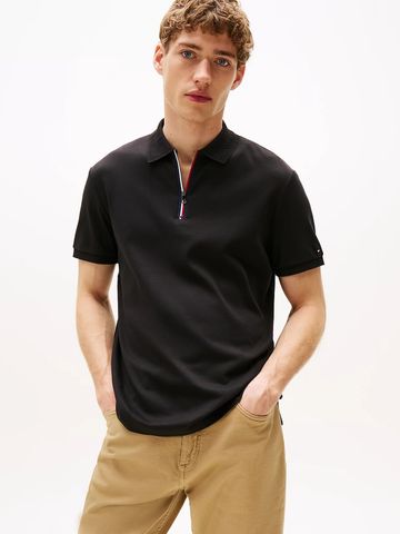 Tommy Hilfiger - Áo polo tay ngắn nam Regular Signature Zip Placket Polo Shirt