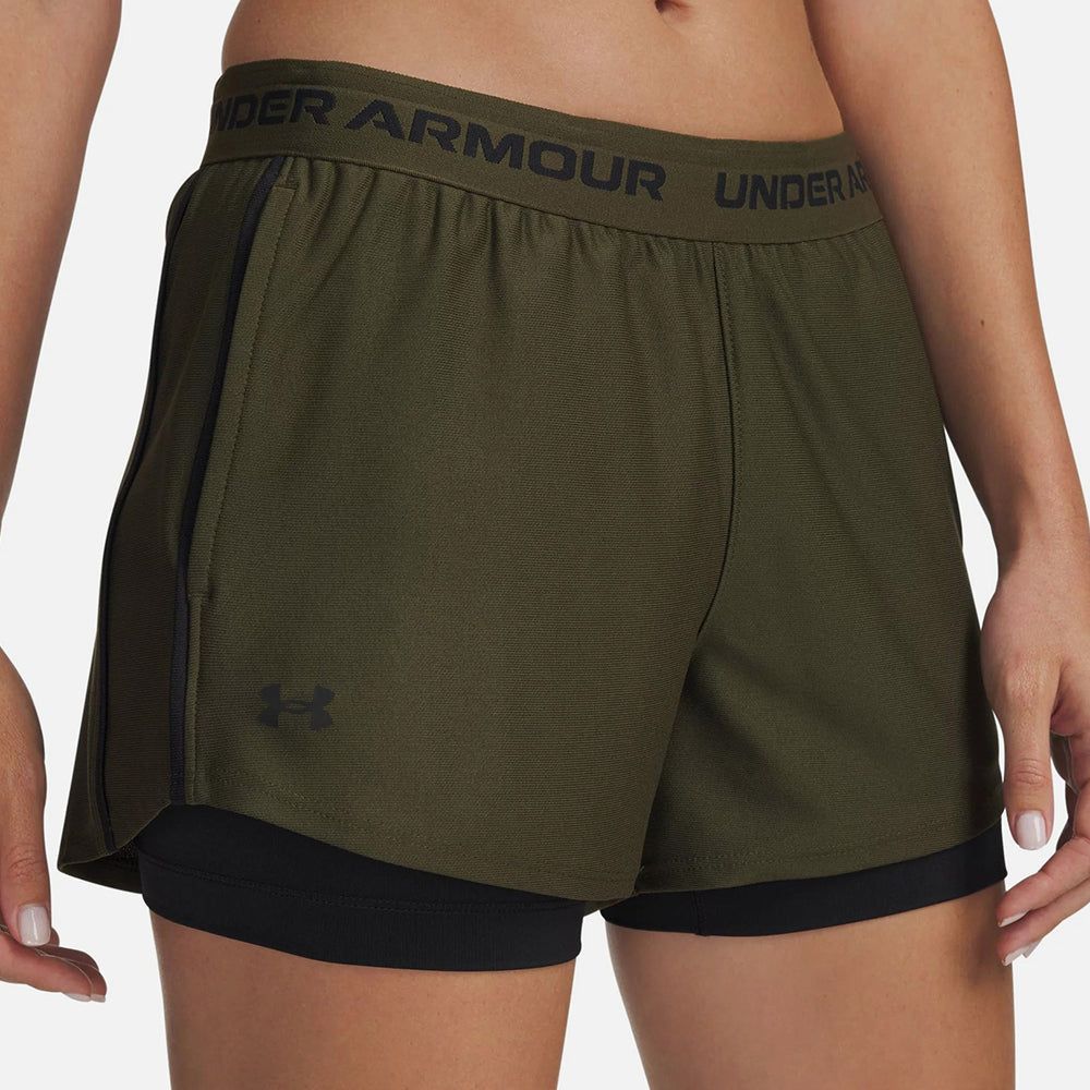 Under Armour - Quần ngắn tập luyện 2 trong 1 nữ Tech Play Up 2In1 Shorts Training