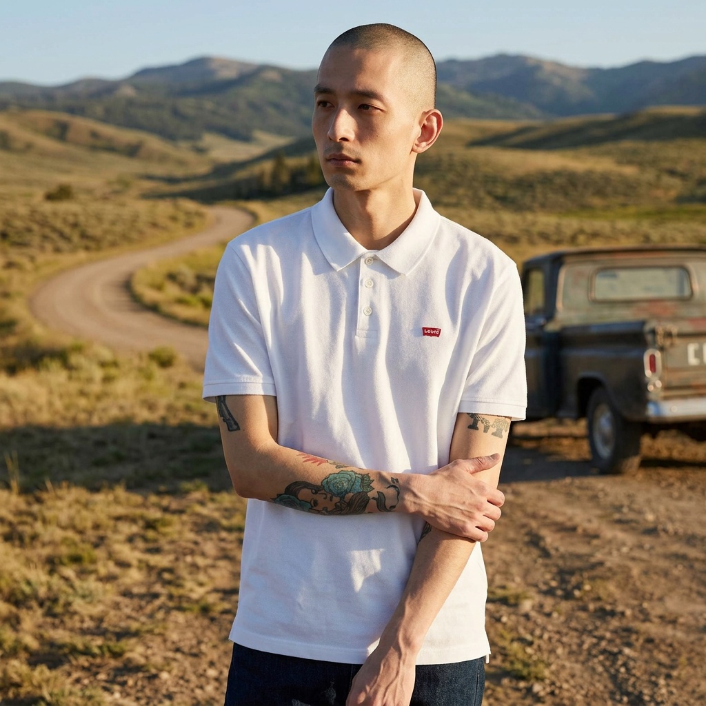 Levi's - Áo Polo Tay Ngắn Nam Housemark Polo White