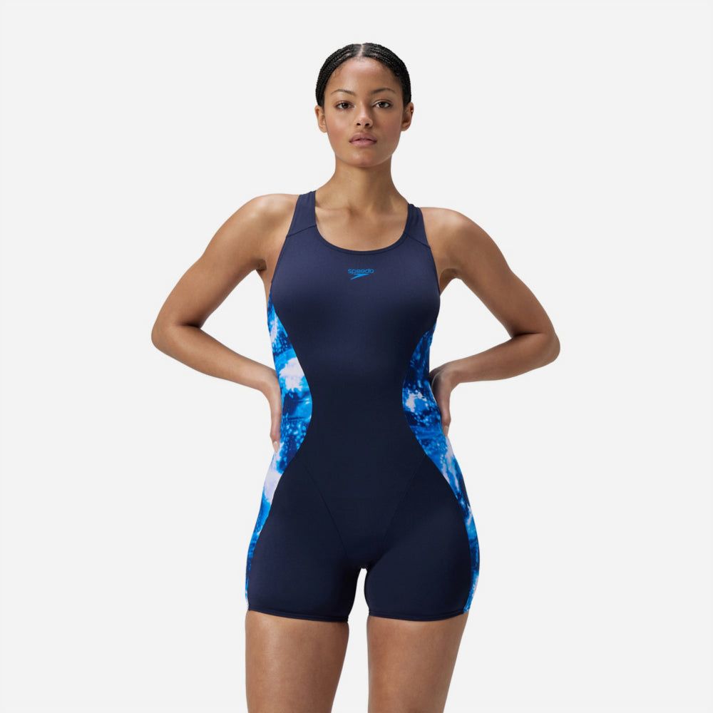 Speedo - Đồ bơi liền mảnh nữ Digital Printed Legsuit Navy