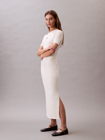 Calvin Klein - Đầm nữ Modal Stretch Rib Midi Dress