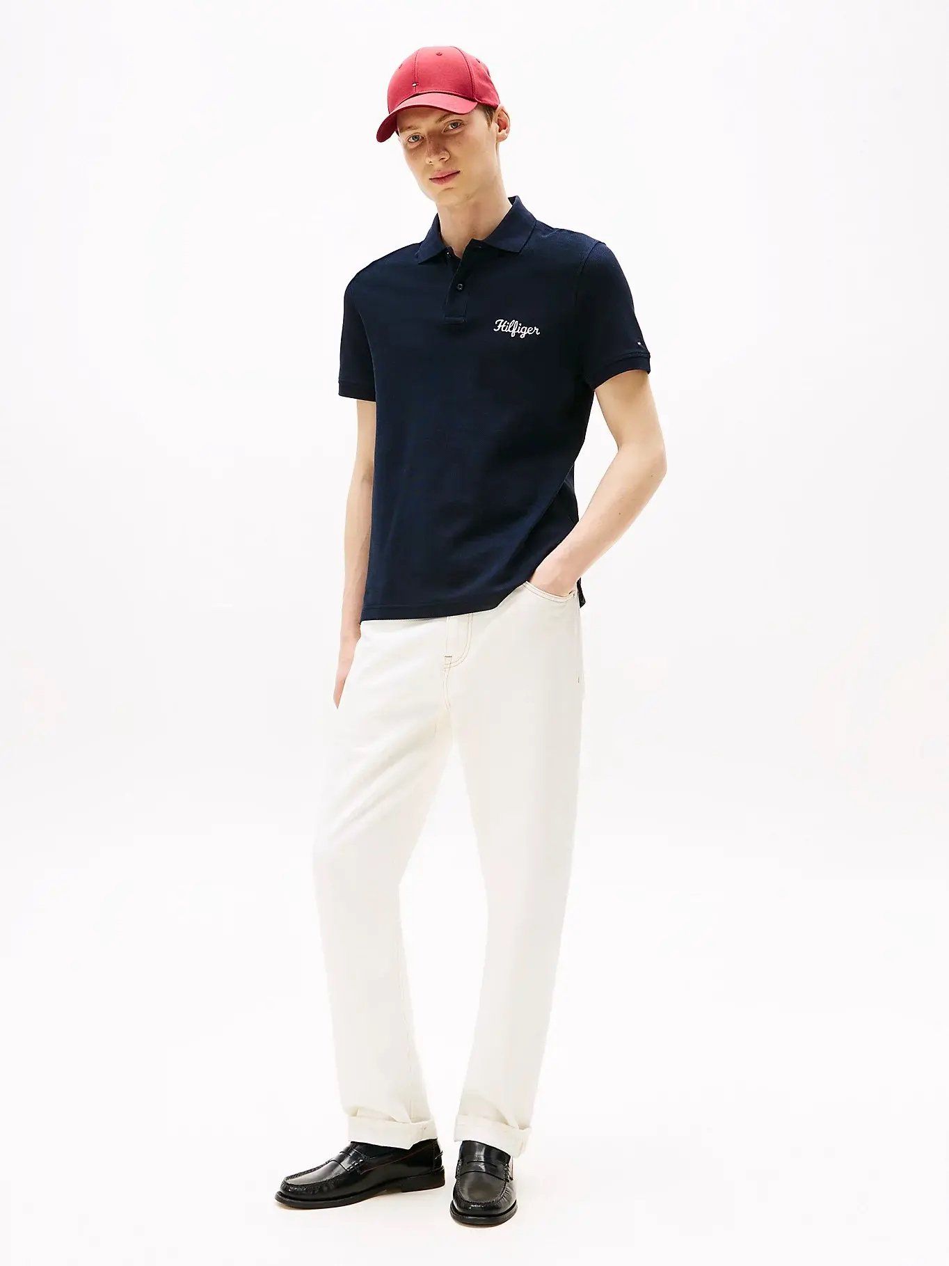 Tommy Hilfiger - Áo thun có cổ polo tay ngắn nam Icon Graphic Regular Polo