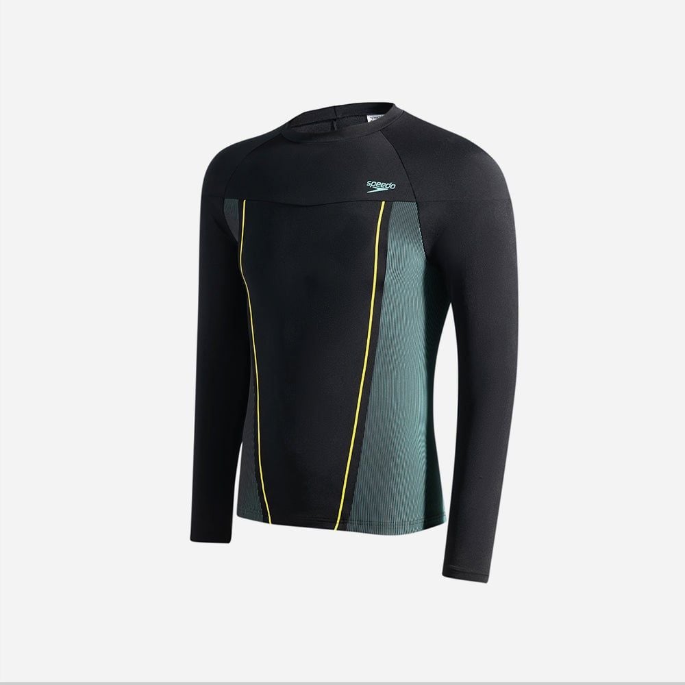 Speedo - Áo bơi chuyên dụng nam 2025 Hero Long Sleeve Rashguard Top Am Swimming