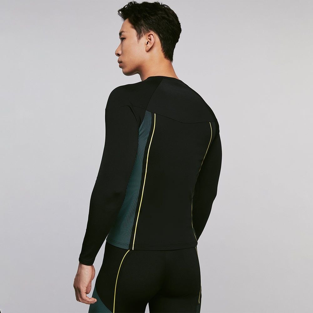 Speedo - Áo bơi chuyên dụng nam 2025 Hero Long Sleeve Rashguard Top Am Swimming