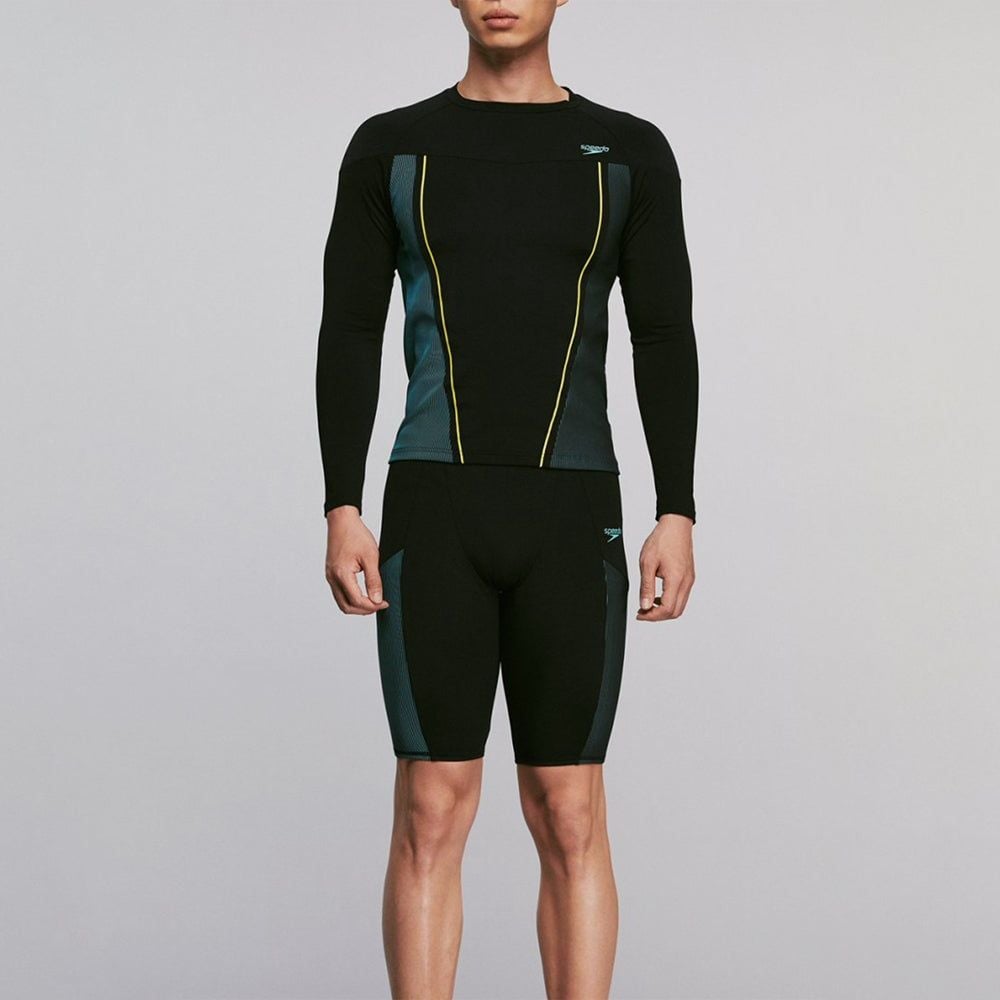 Speedo - Áo bơi chuyên dụng nam 2025 Hero Long Sleeve Rashguard Top Am Swimming