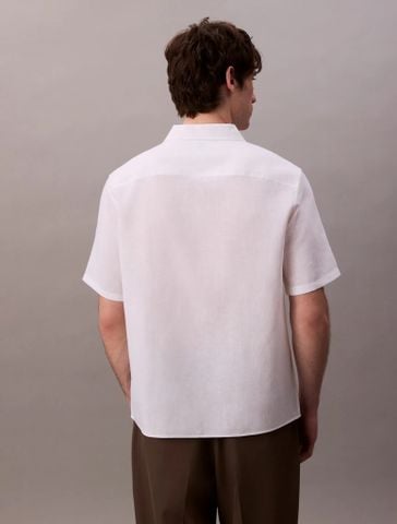 Calvin Klein - Áo sơ mi tay ngắn nam Traveler Linen Camp Easy Shirt