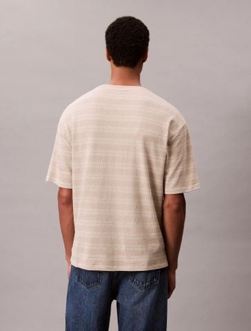Calvin Klein - Áo thun dệt kim nam Stripe Jacquard Relaxed T-Shirt - 3