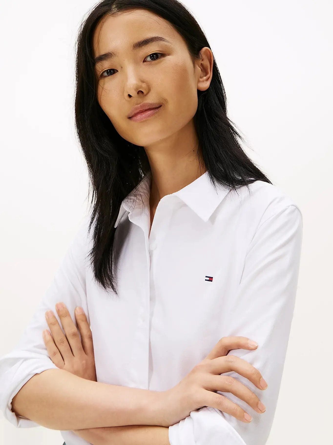 Tommy Hilfiger - Áo sơ mi tay dài nữ TH Oxford Relaxed Fit Shirt