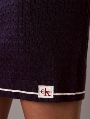 Calvin Klein - Chân Váy Nữ Micro Cable Knit Mini Skirt
