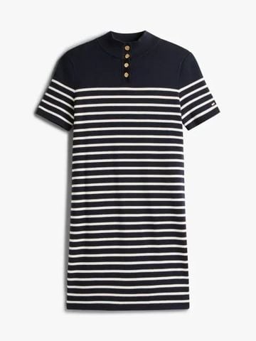 Tommy Hilfiger - Đầm nữ Jersey Mock Neck Mini Jumper Dress - 3