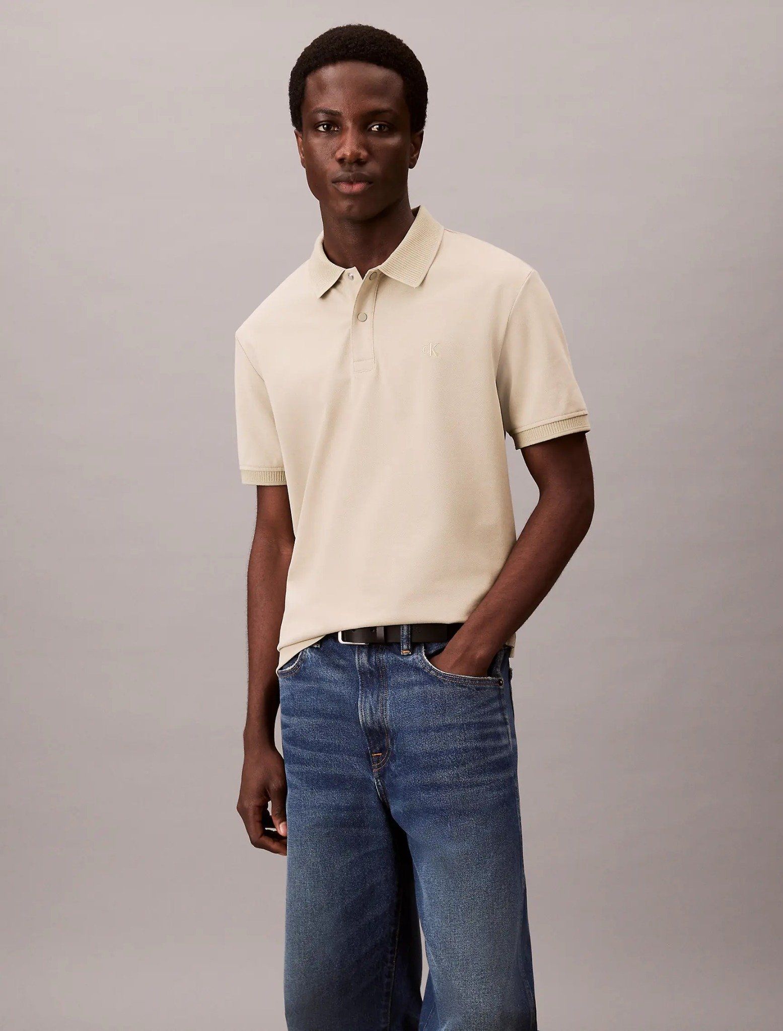 Calvin Klein - Áo polo tay ngắn nam Classic Cooling Regular Polo