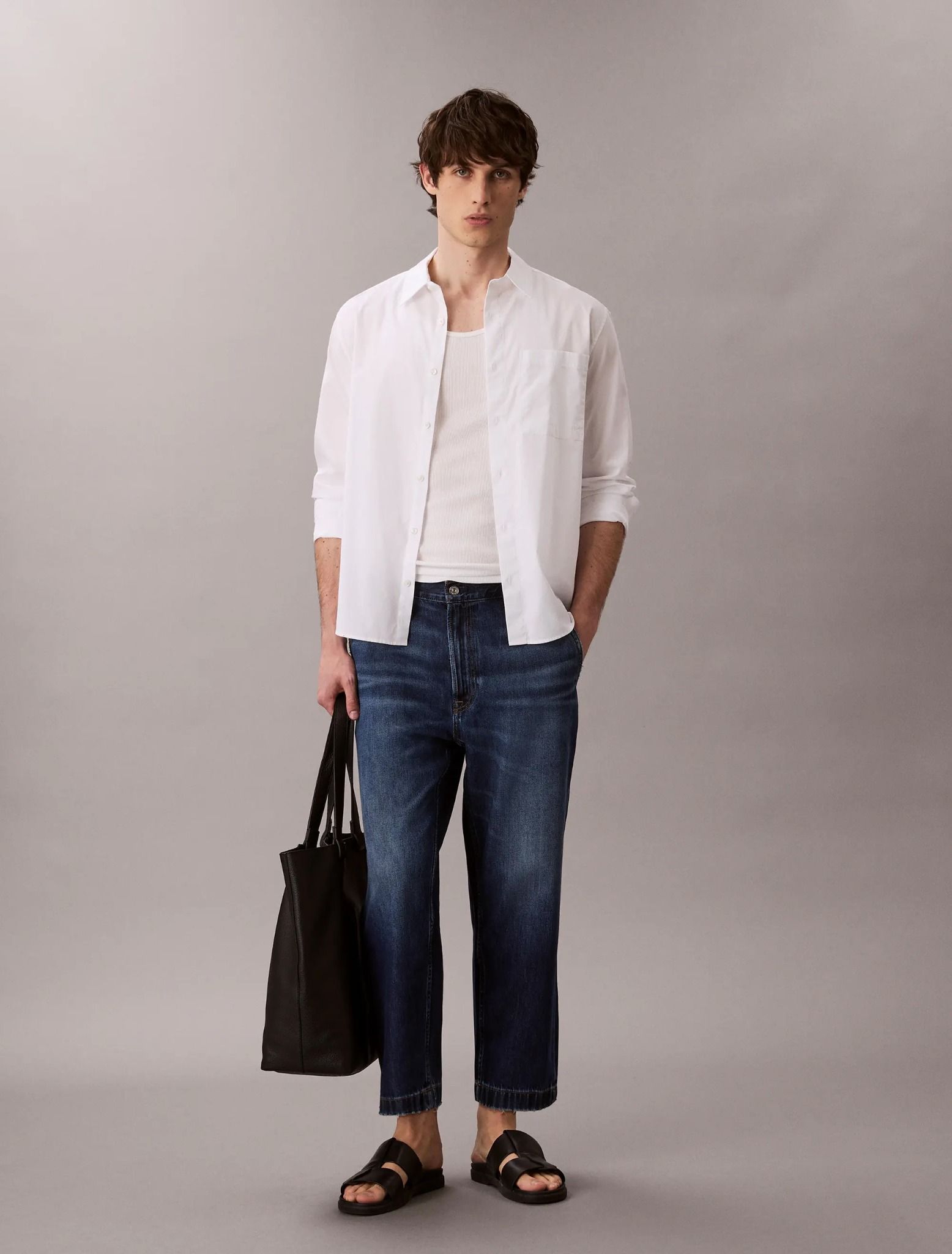 Calvin Klein - Quần jeans nam Cropped 90S Tapered