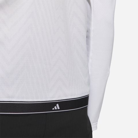 adidas - Áo thun có cổ đánh gôn Nữ Women's Adidas Ultimate365 Jacquard Long Sleeve Golf Polo - White - 3