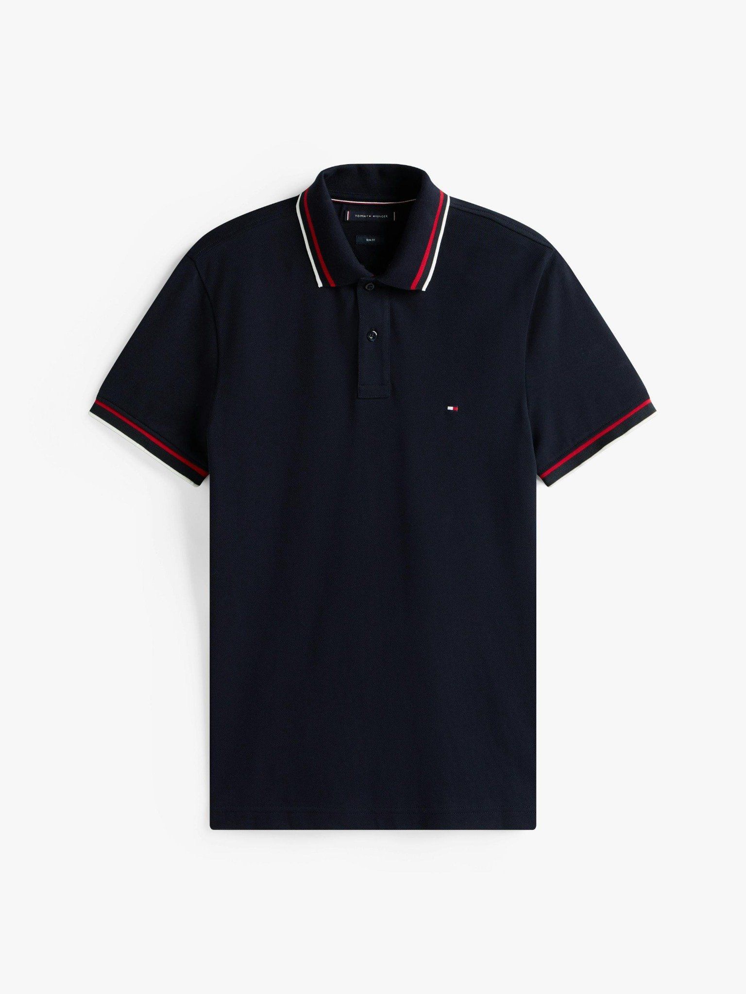 Tommy Hilfiger - Áo thun có cổ polo tay ngắn nam Cuff Interest Slim Fit Polo