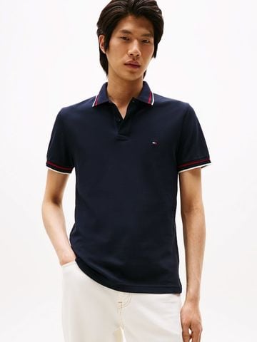 Tommy Hilfiger - Áo thun có cổ polo tay ngắn nam Cuff Interest Slim Fit Polo