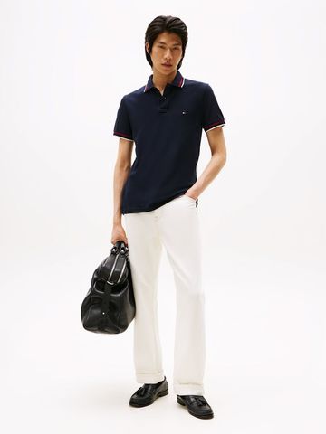 Tommy Hilfiger - Áo thun có cổ polo tay ngắn nam Cuff Interest Slim Fit Polo