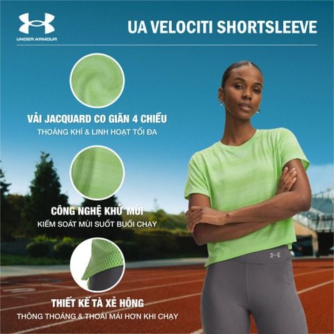 Under Armour - Áo Tay Ngắn Thể Thao Nữ Velociti Shortsleeve Tee