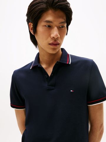 Tommy Hilfiger - Áo thun có cổ polo tay ngắn nam Cuff Interest Slim Fit Polo