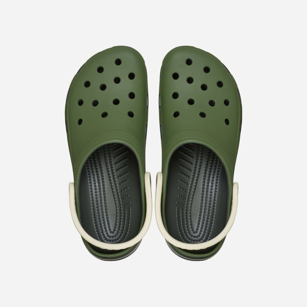 Crocs - Xăng đan nam nữ Classic Retro Sport Clog Army Green Lifestyle