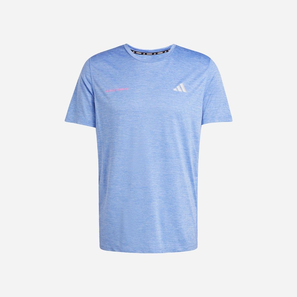 adidas - Áo thun chạy bộ Nam Men's Adidas Own The Run Melange T-Shirt - Blue