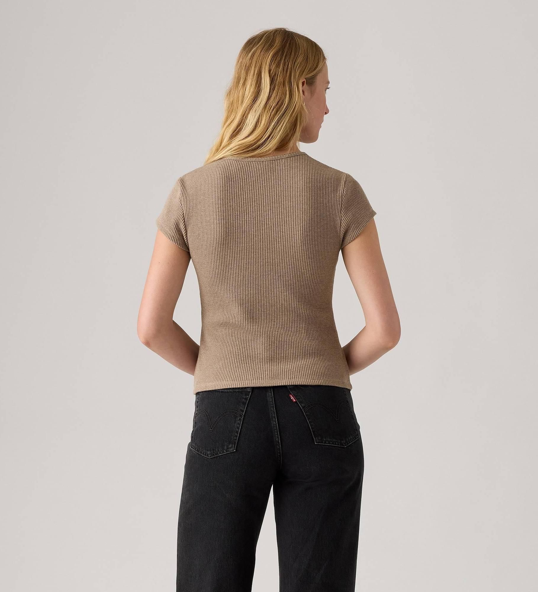 Levi's - Áo tay ngắn dệt kim nữ Dry Goods Waffle Cap-Sleeve Top