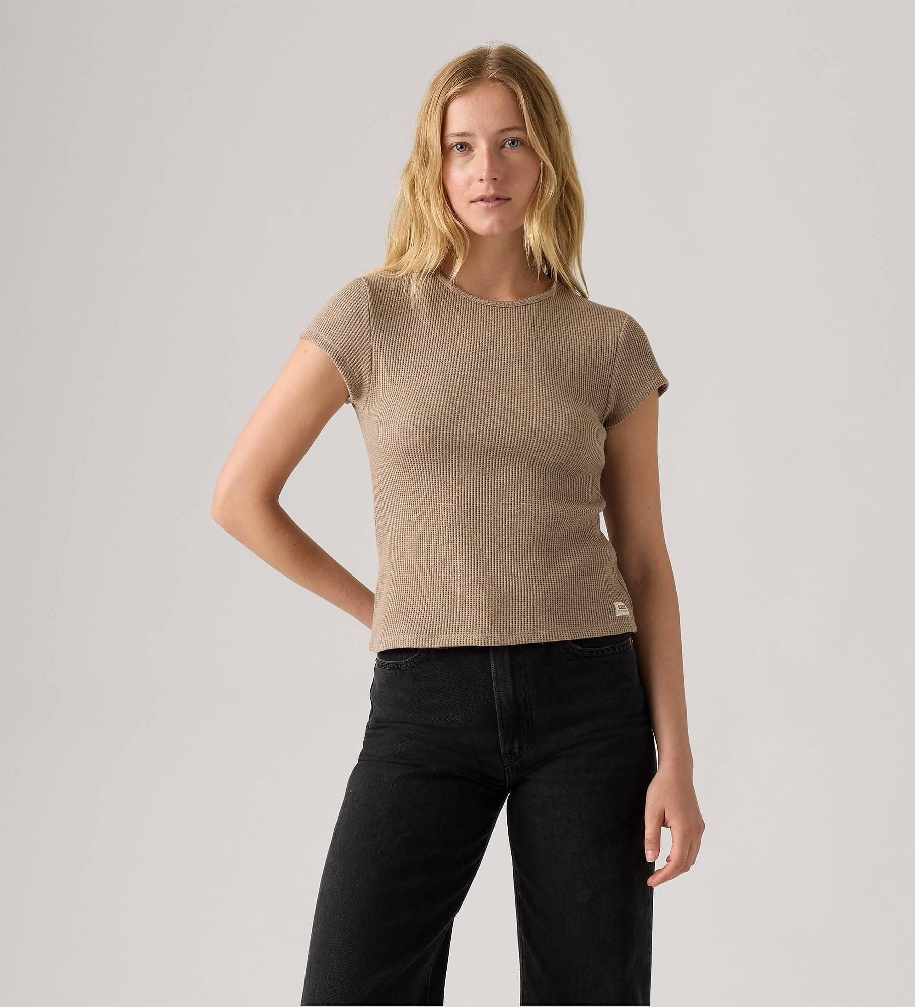 Levi's - Áo tay ngắn dệt kim nữ Dry Goods Waffle Cap-Sleeve Top