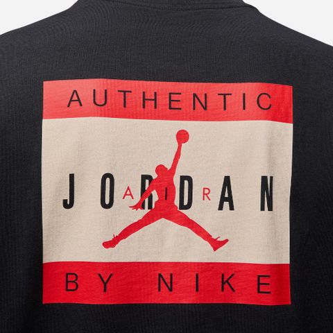 Nike - Áo thun bóng rổ Nam Men's Nike Jordan Brand Authentic Short Sleeve Crew T-Shirt - Black