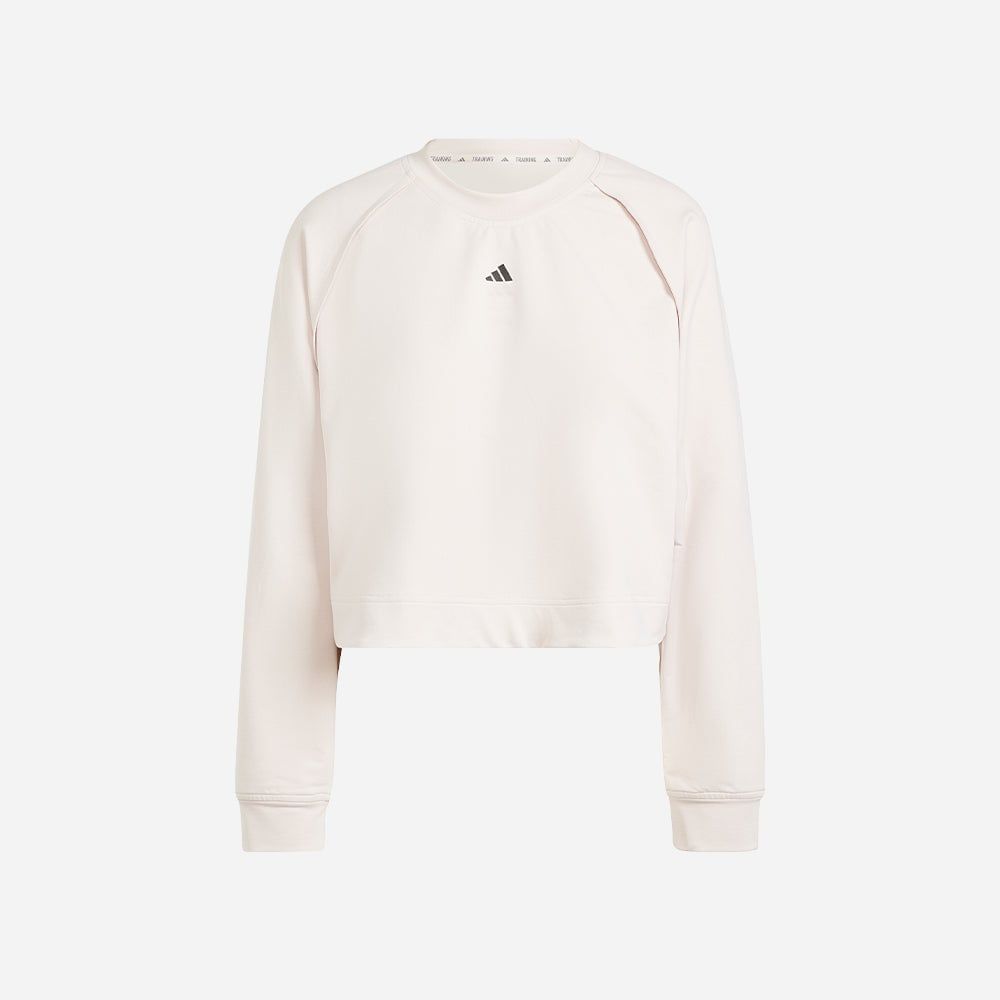 adidas - Áo thể thao tay dài Nữ Women's Adidas Power Cover Up Sweatshirt - Beige