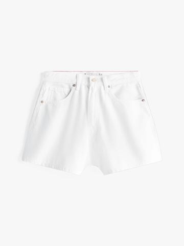 Tommy Hilfiger - Quần jeans ngắn nữ White High Rise Flare Denim Shorts - 2