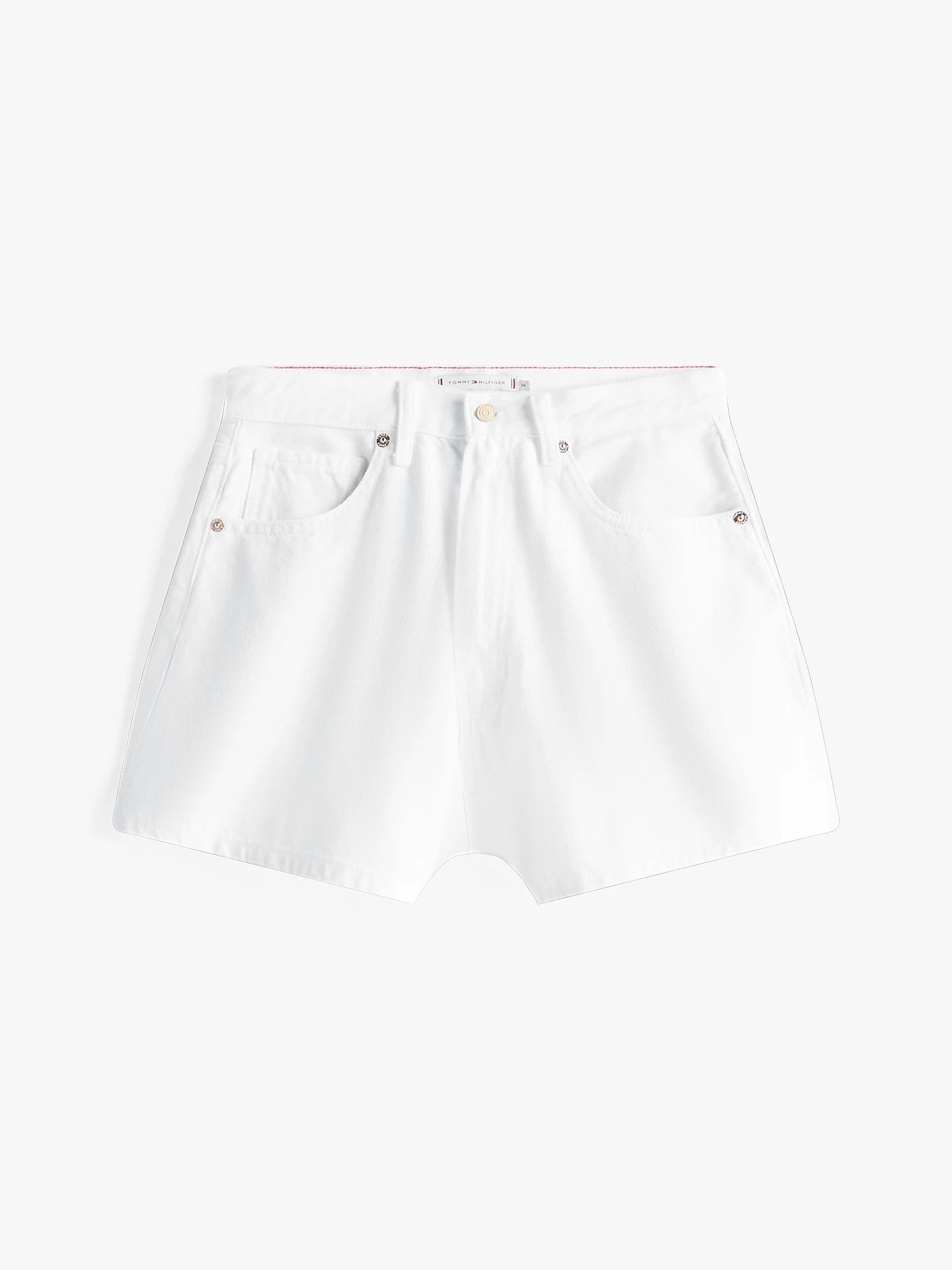 Tommy Hilfiger - Quần jeans ngắn nữ White High Rise Flare Denim Shorts