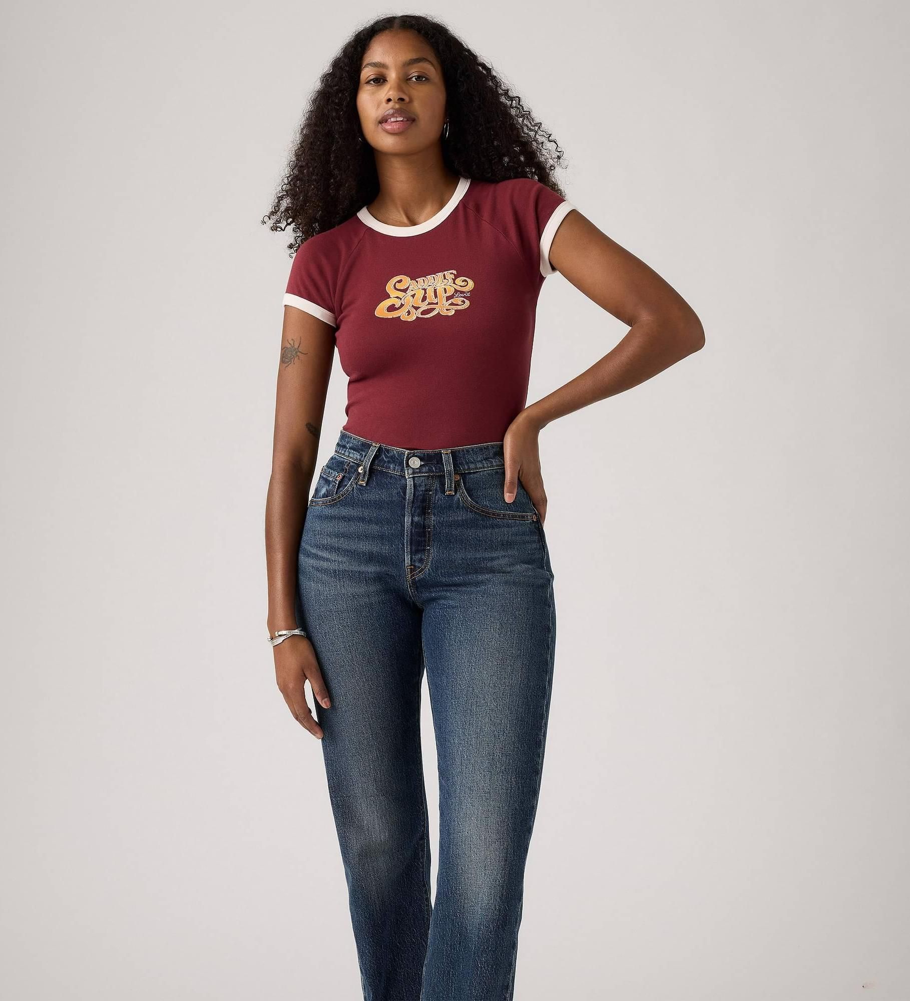 Levi's - Áo thun tay ngắn nữ Graphic Riley Raglan Tee