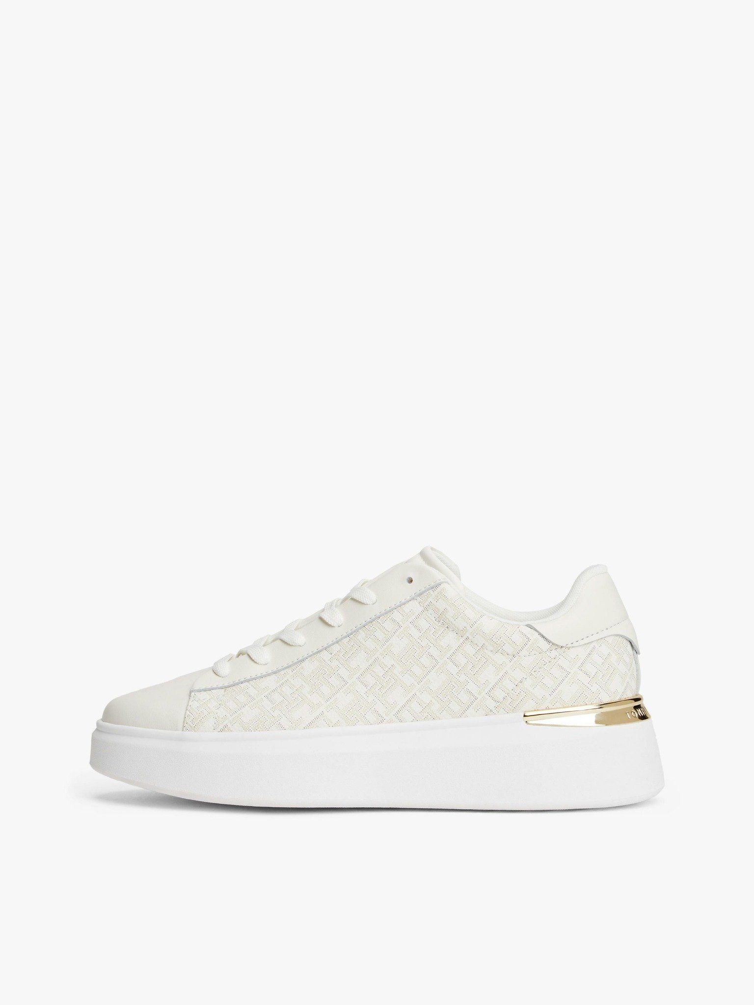 Tommy Hilfiger - Giày nữ TH Monogram Leather Platform Trainers