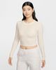 Nike - Áo tay dài thể thao Nữ Chill Knit Women's Slim Long-Sleeve Cropped Top