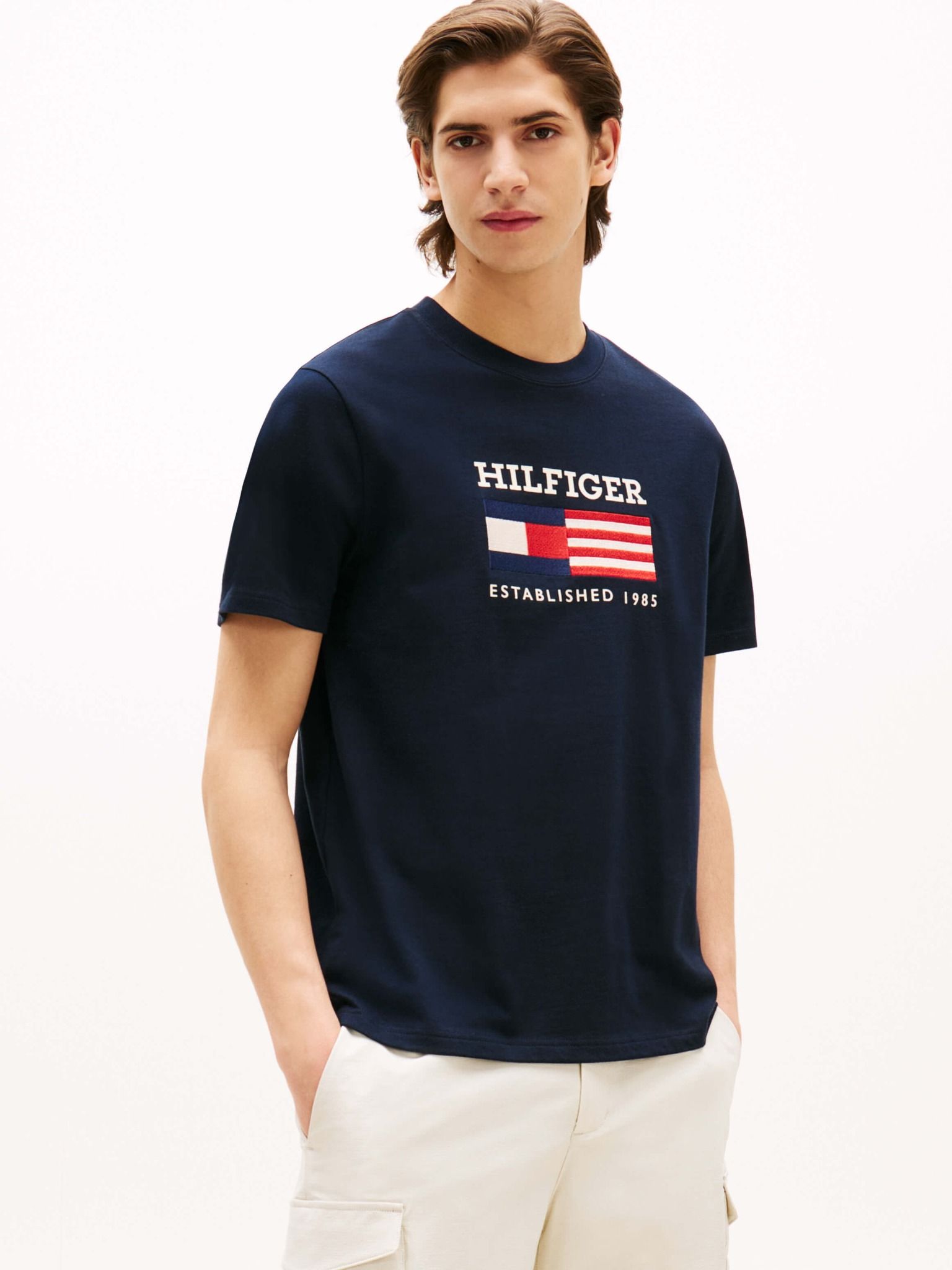 Tommy Hilfiger - Áo thun tay ngắn nam American Monotype Flag Box Tee