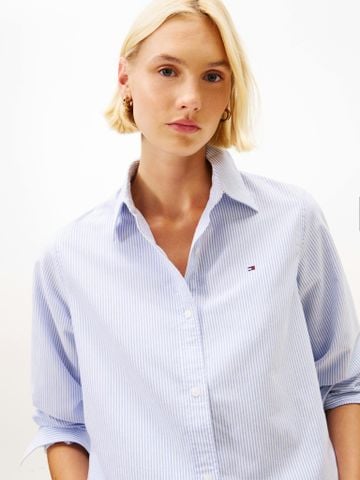 Tommy Hilfiger - Áo Sơ Mi Tay Dài Nữ Oxford Relaxed Long Sleeve Shirt