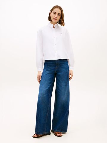 Tommy Hilfiger - Áo Sơ Mi Nữ Boxy Fit Ruffle Short Oxford Shirt - 2
