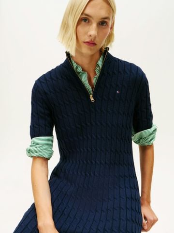 Tommy Hilfiger - Đầm nữ Cotton Cable Shift Dress - 2