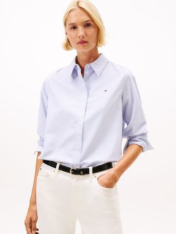 Tommy Hilfiger - Áo Sơ Mi Tay Dài Nữ Oxford Relaxed Long Sleeve Shirt