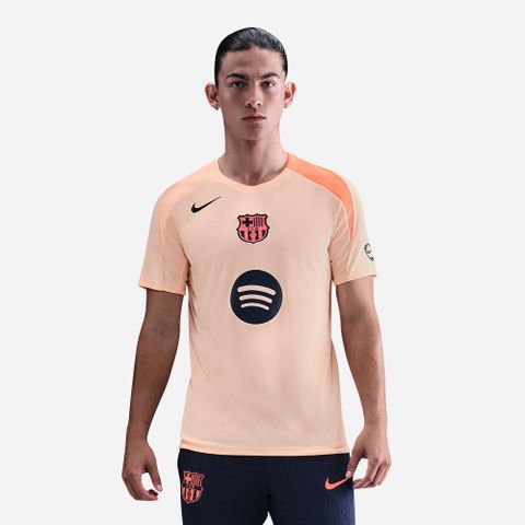 Nike - Áo đá banh Nam F.C. Barcelona Strike Dri-Fit Total 90 Knit Football T-Shirt - Coral