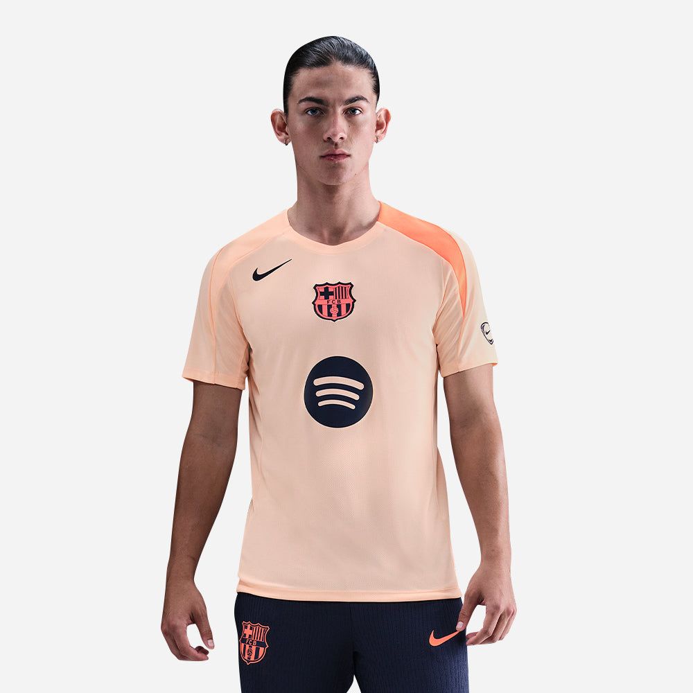 Nike - Áo đá banh Nam F.C. Barcelona Strike Dri-Fit Total 90 Knit Football T-Shirt - Coral