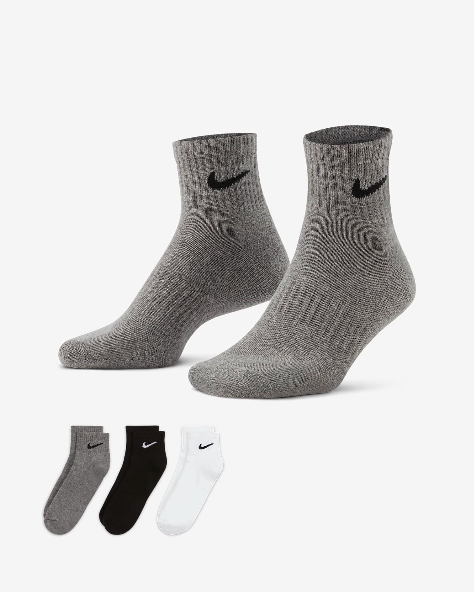Nike - Vớ thể thao (3 đôi) Nam Everyday Cushioned Training Ankle Socks (3 Pairs)