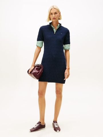 Tommy Hilfiger - Đầm nữ Cotton Cable Shift Dress