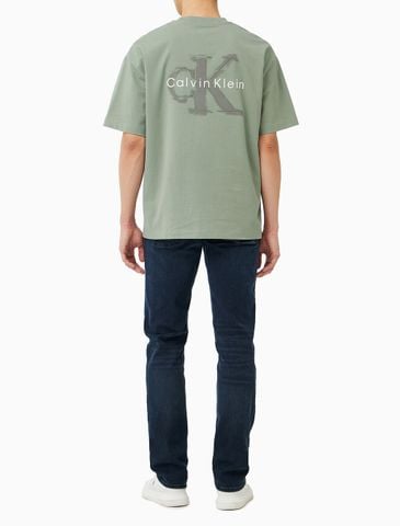 Calvin Klein - Áo Thun Tay Ngắn Nam Oversized Emboss Monologo
