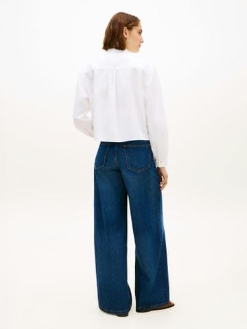 Tommy Hilfiger - Áo Sơ Mi Nữ Boxy Fit Ruffle Short Oxford Shirt - 3